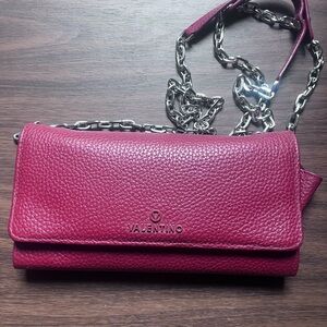 Valentino Red Leather Chain Bag
